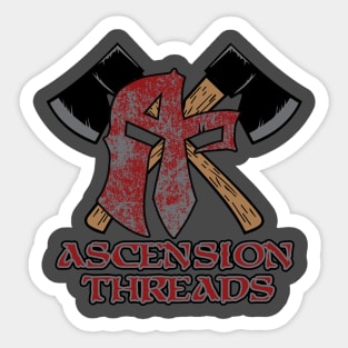 Ascension Threads Cross Axe Sticker